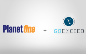 PlanetOne logo + GoExceed logo