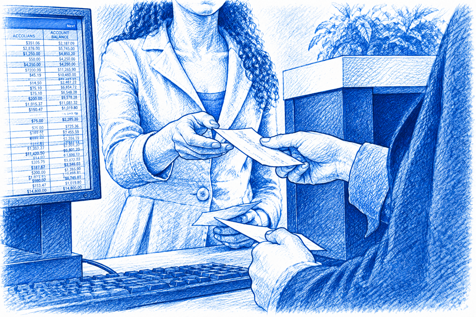 Financial institution office with mobile technology