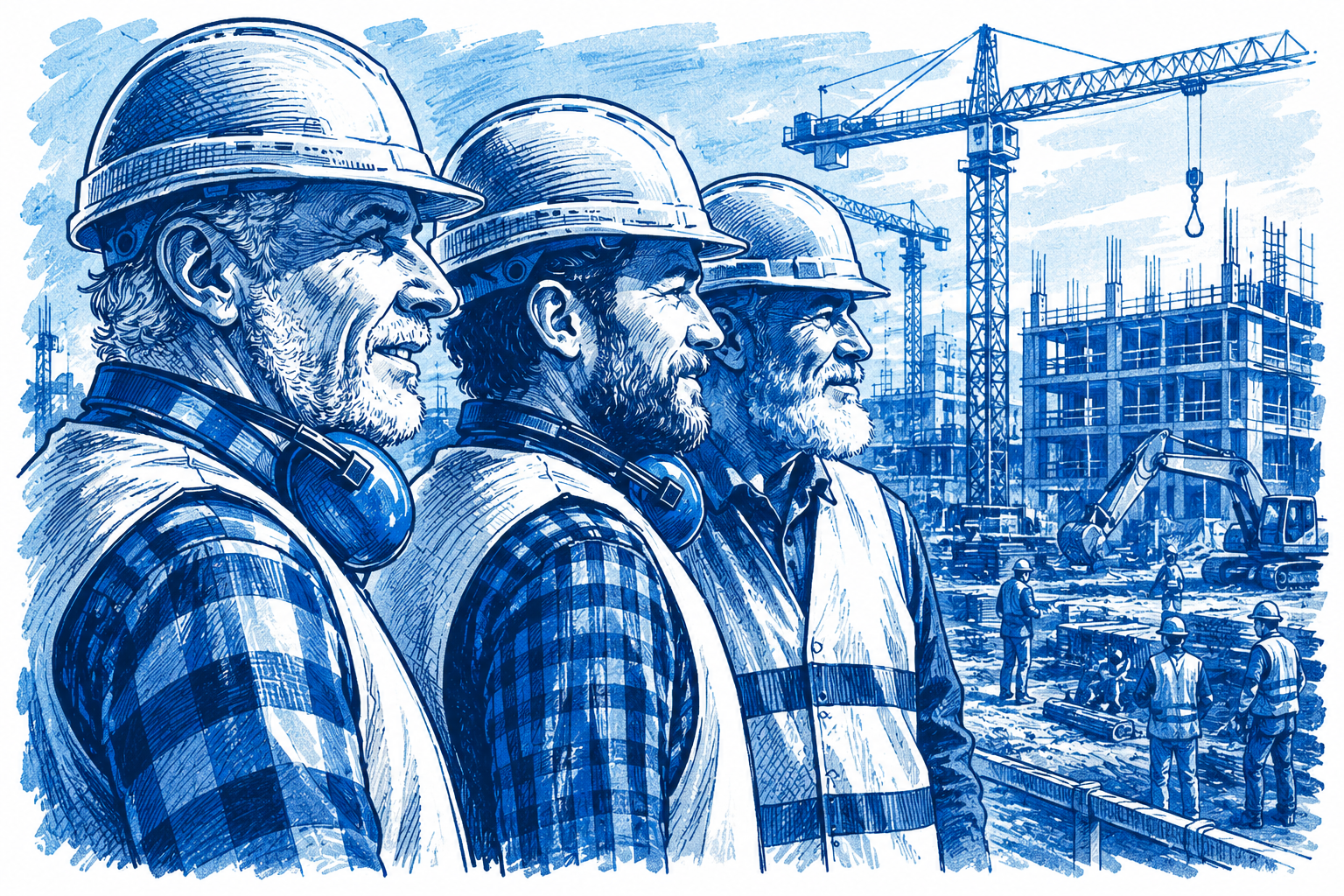 Commercial construction project site